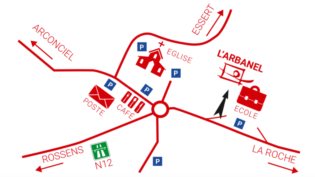 Plan parkings Arbanel Infos pratiques